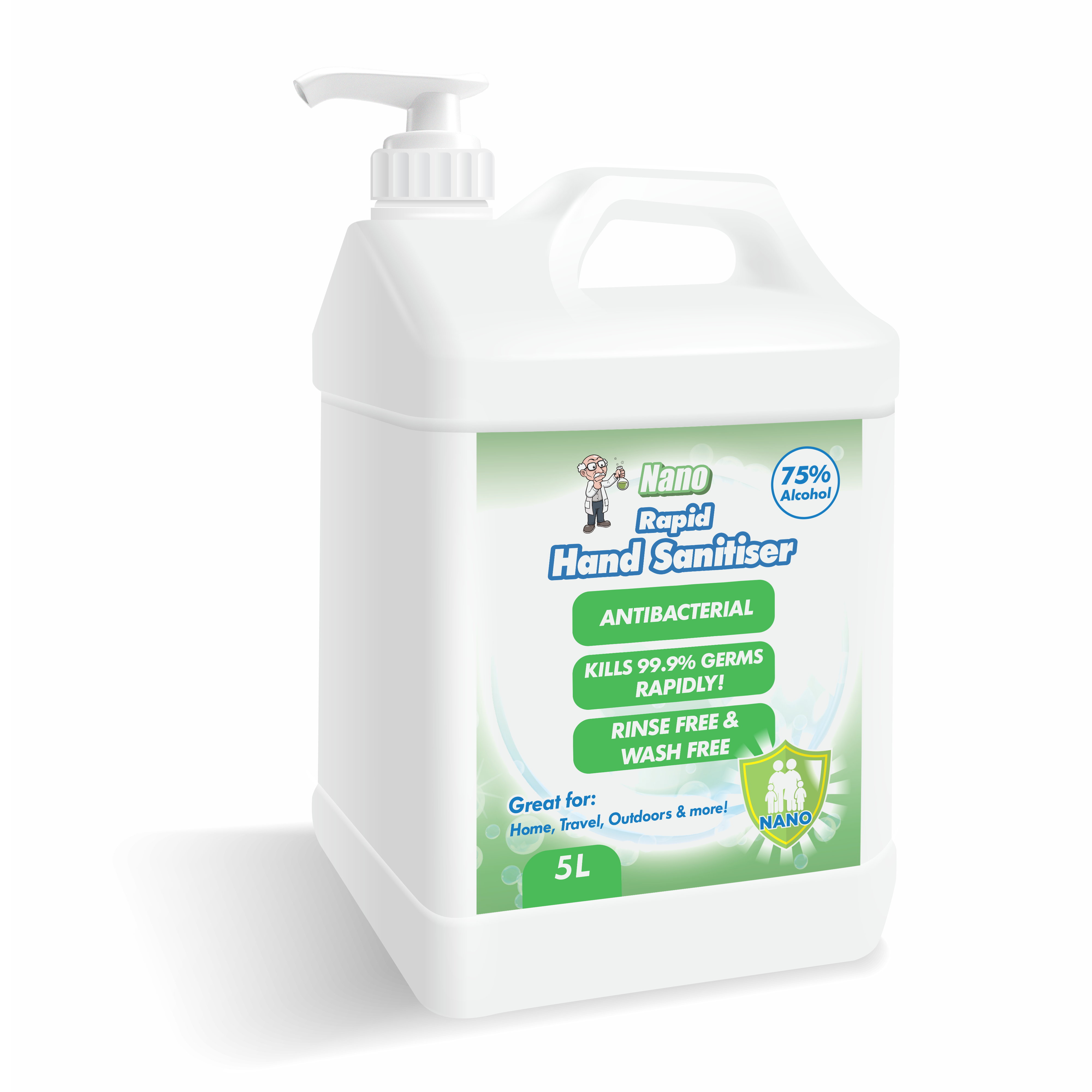 Nano - Hand Sanitiser 5L Front